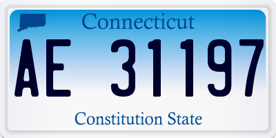 CT license plate AE31197