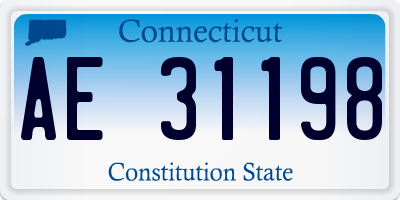 CT license plate AE31198