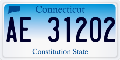 CT license plate AE31202