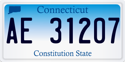 CT license plate AE31207