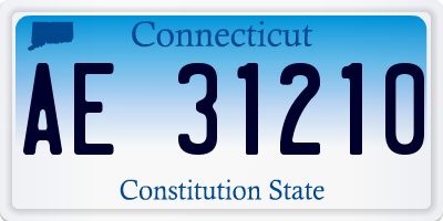 CT license plate AE31210