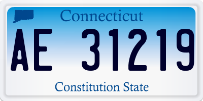 CT license plate AE31219