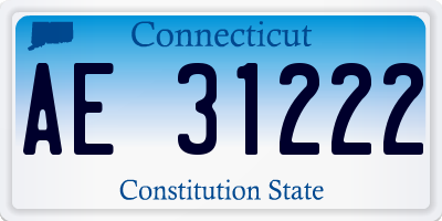 CT license plate AE31222