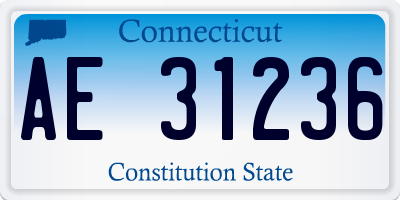 CT license plate AE31236