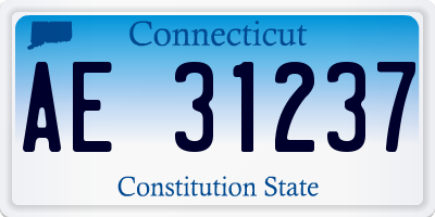 CT license plate AE31237