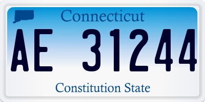 CT license plate AE31244