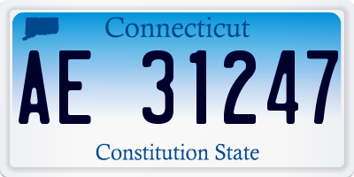 CT license plate AE31247