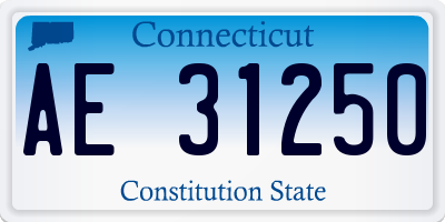 CT license plate AE31250