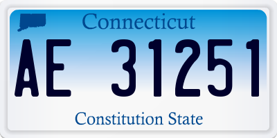 CT license plate AE31251