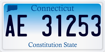 CT license plate AE31253