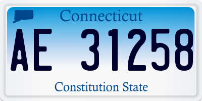 CT license plate AE31258