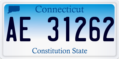 CT license plate AE31262