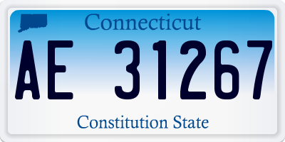 CT license plate AE31267