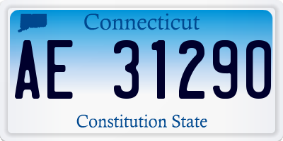 CT license plate AE31290