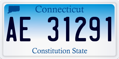 CT license plate AE31291