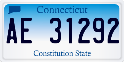 CT license plate AE31292