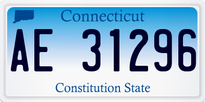 CT license plate AE31296