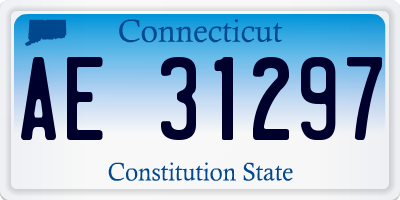 CT license plate AE31297