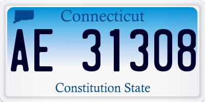 CT license plate AE31308
