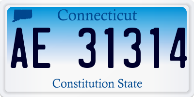 CT license plate AE31314