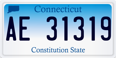 CT license plate AE31319