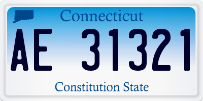 CT license plate AE31321