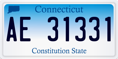 CT license plate AE31331
