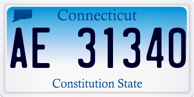CT license plate AE31340