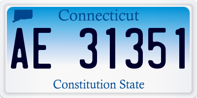 CT license plate AE31351