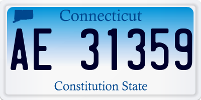 CT license plate AE31359