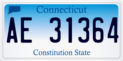 CT license plate AE31364