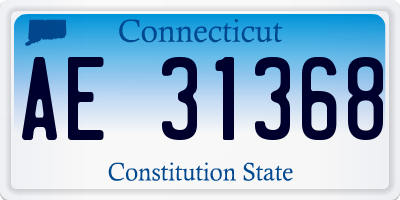 CT license plate AE31368