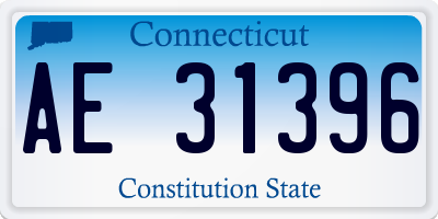 CT license plate AE31396