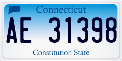 CT license plate AE31398