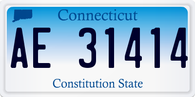 CT license plate AE31414