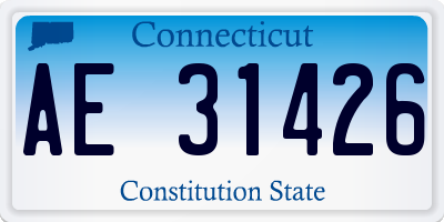 CT license plate AE31426