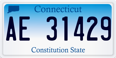 CT license plate AE31429