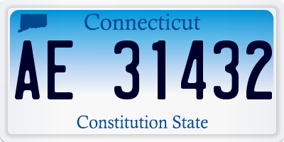 CT license plate AE31432