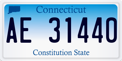 CT license plate AE31440