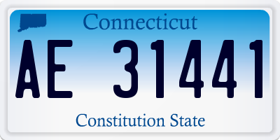 CT license plate AE31441