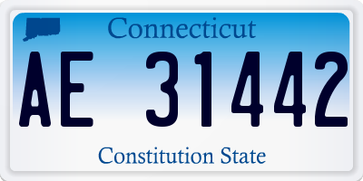 CT license plate AE31442