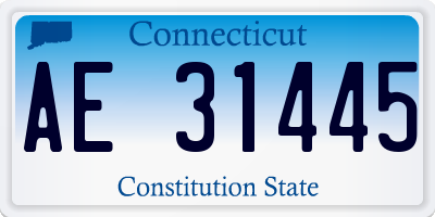 CT license plate AE31445