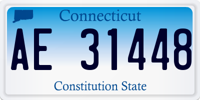 CT license plate AE31448
