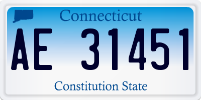 CT license plate AE31451
