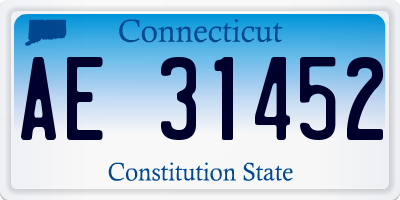 CT license plate AE31452