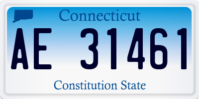 CT license plate AE31461