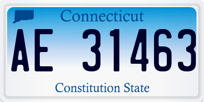 CT license plate AE31463
