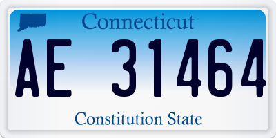 CT license plate AE31464