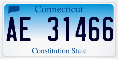 CT license plate AE31466