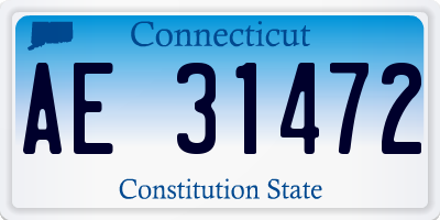 CT license plate AE31472